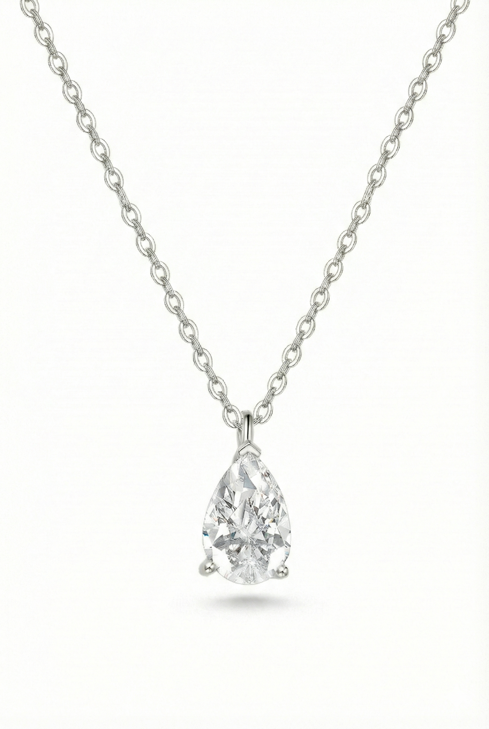 The Raindrop | Pear Diamond Solitaire Necklace