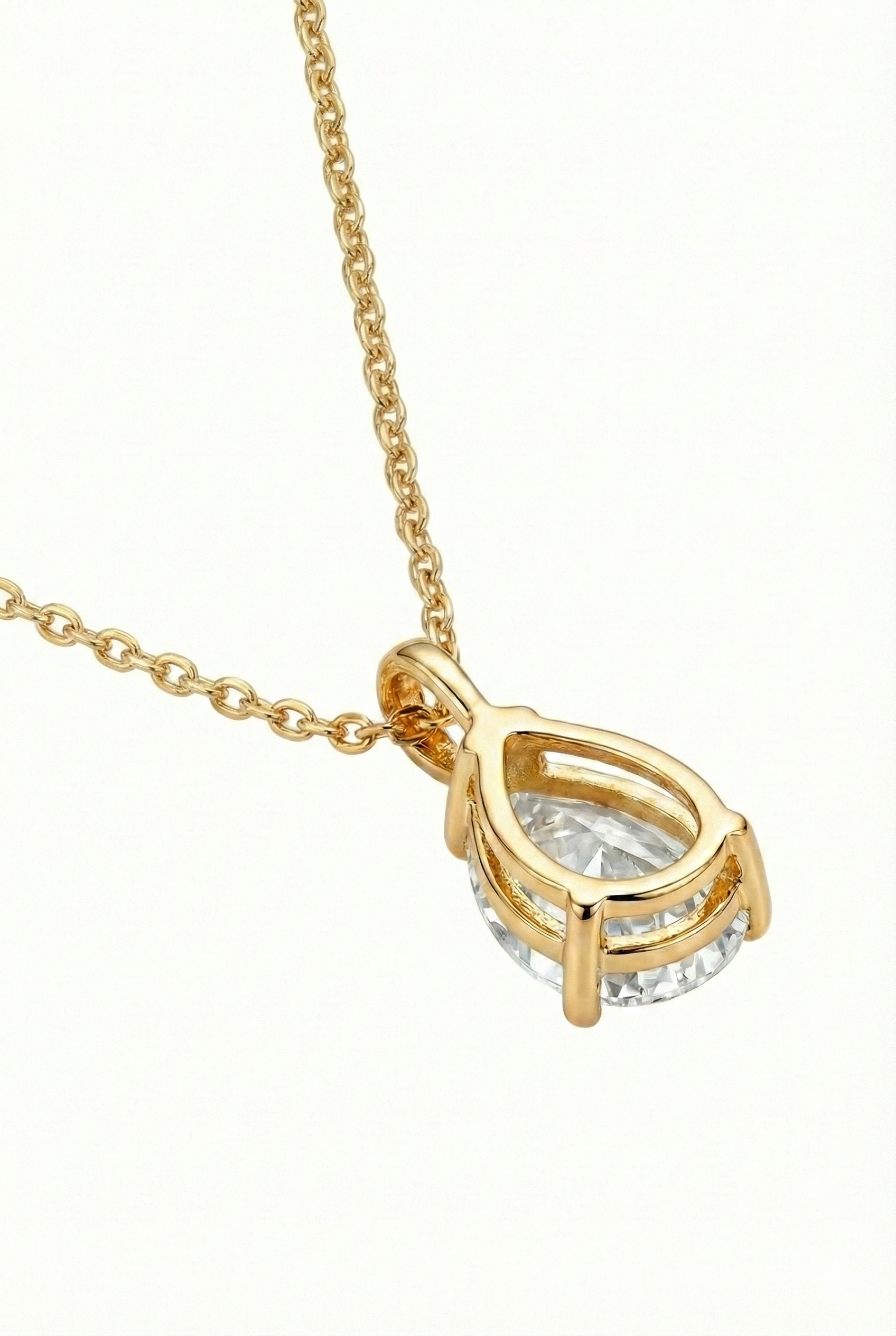The Raindrop | Pear Diamond Solitaire Necklace