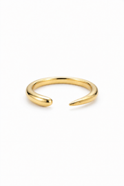 The Crescent | Plain Gold Open Cuff