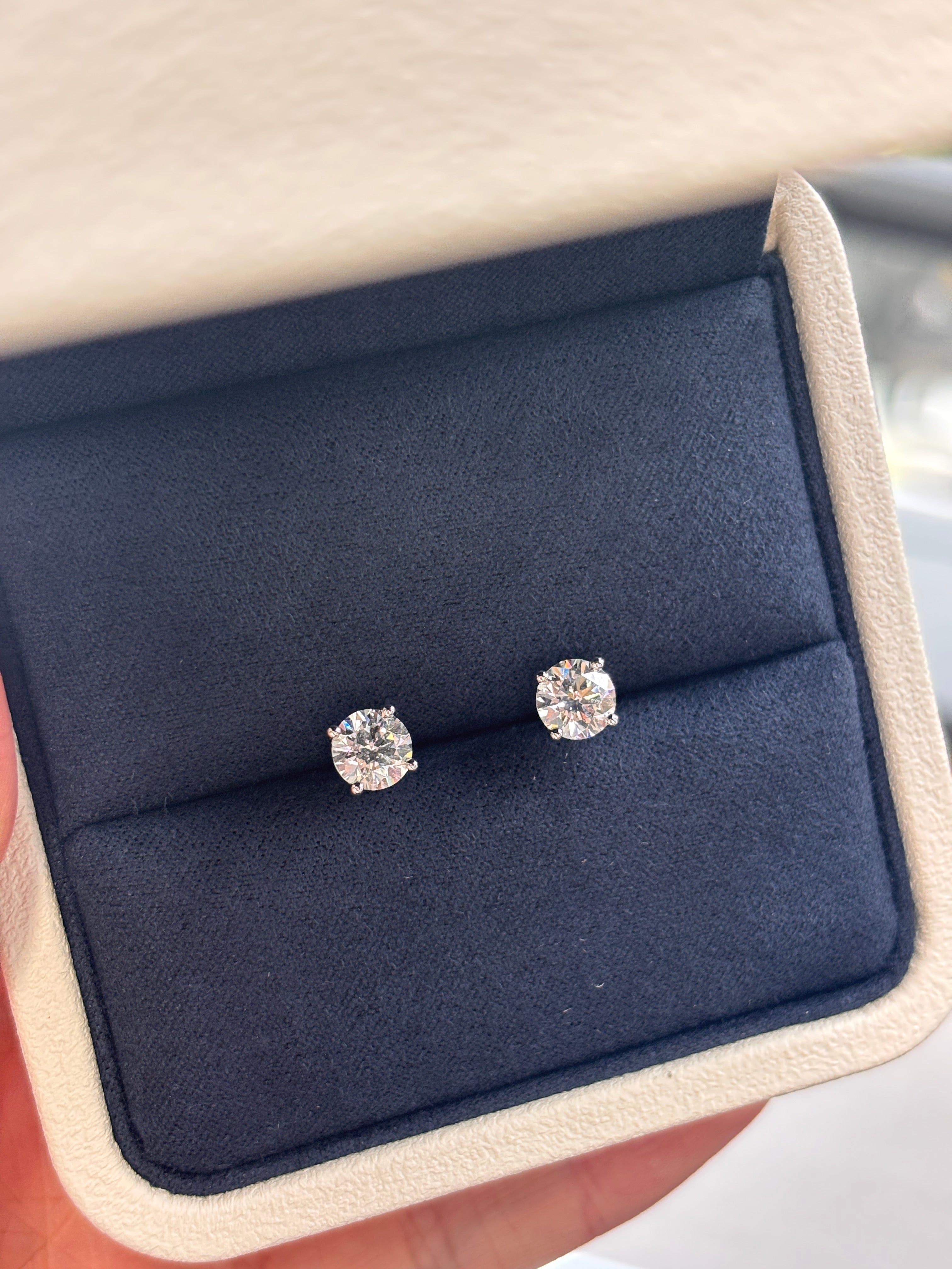 The Essential | Classic Round Diamond Studs — Ready to Ship