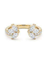 The Open Laurel | Marquise Cluster Open Wedding Band