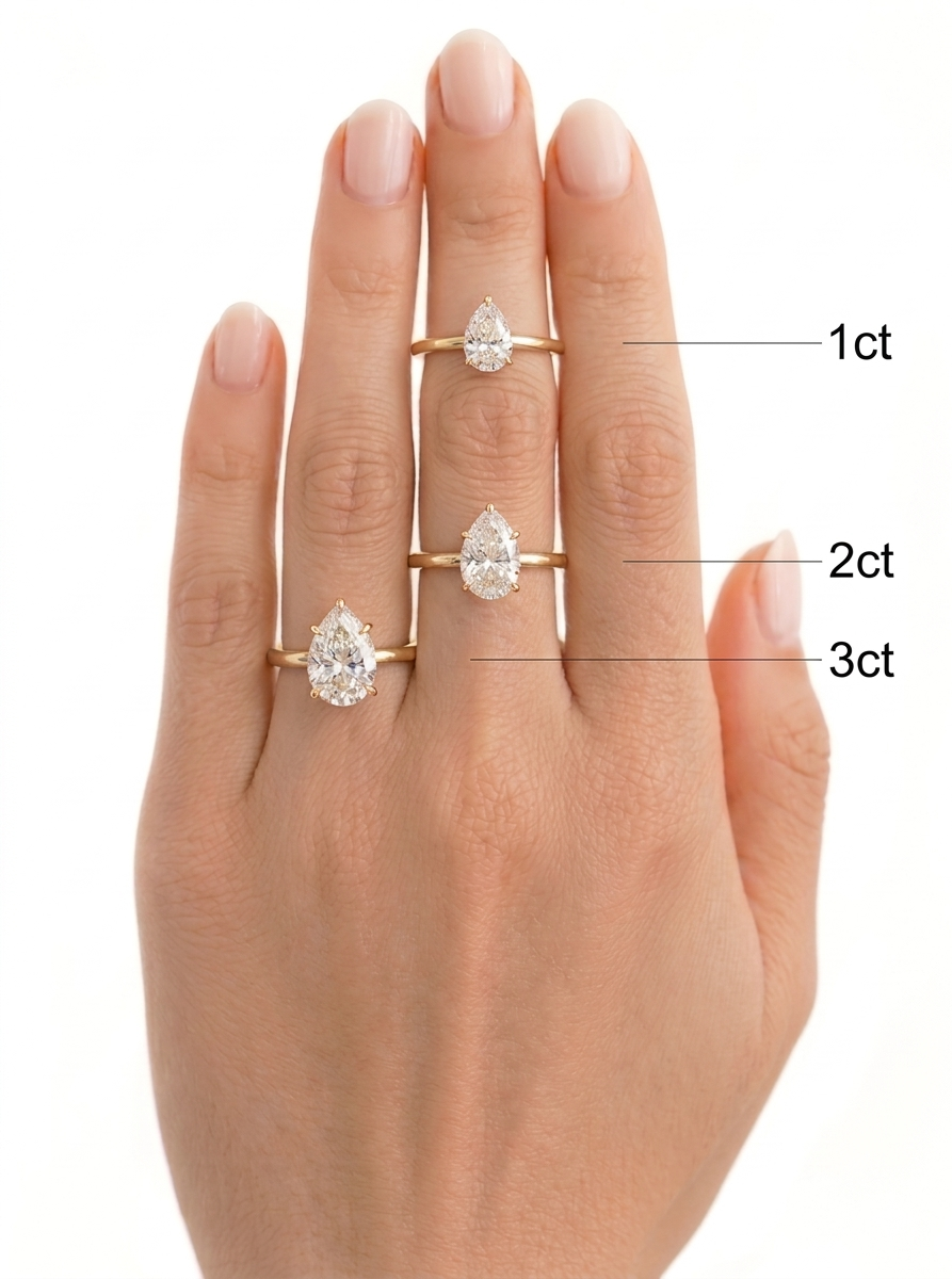 The Dew | Pear Cut Solitaire Ring