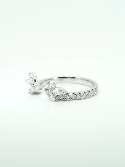 The Open Laurel | Marquise Cluster Open Wedding Band video