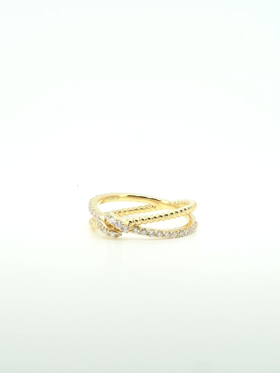 The Entwined | Two-Path Crossover Diamond Ring video