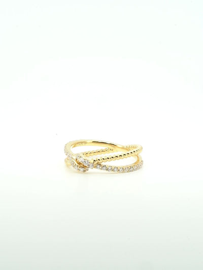 The Entwined | Two-Path Crossover Diamond Ring video