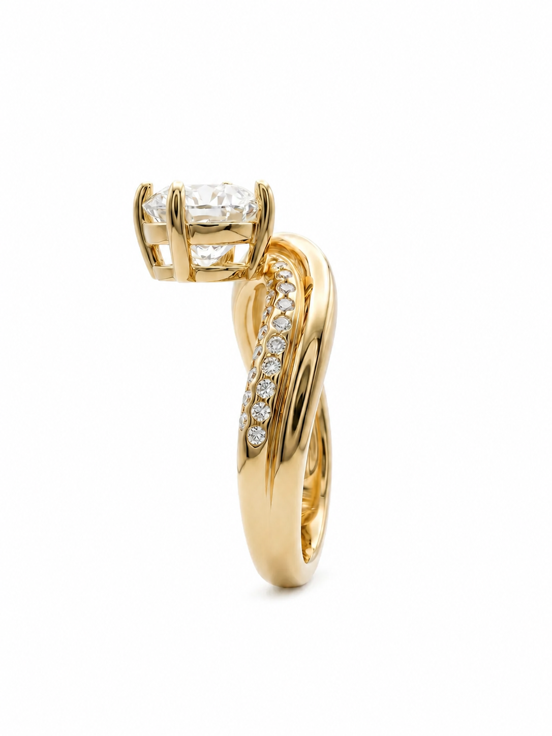 The East-West Twist | Horizontal Oval Diamond Engagement Ring